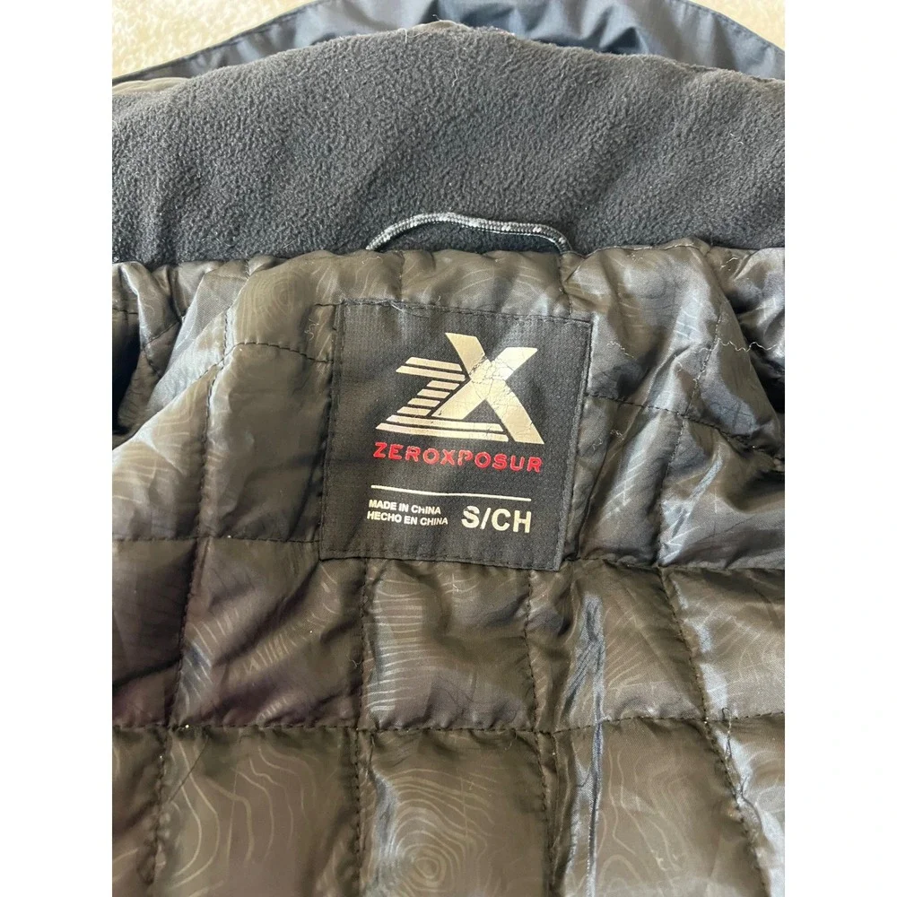 ZeroXposur Men's Black Hooded Full Zip Water Resistant Jacket‎ Size S